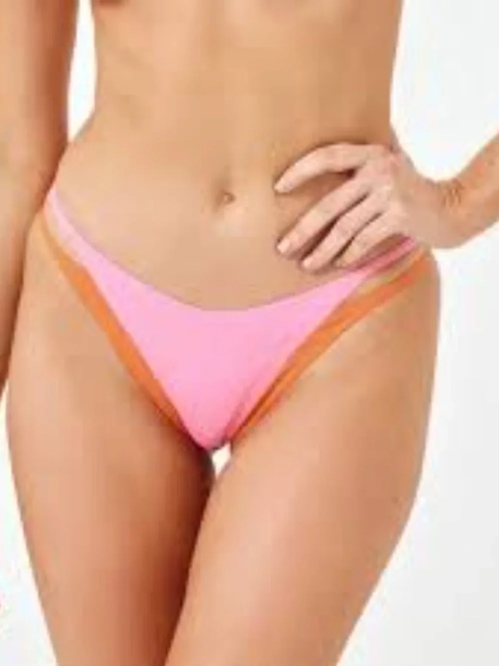 NWT | l*space Pink with Orange Trim Two-Piece Bikini, Size L